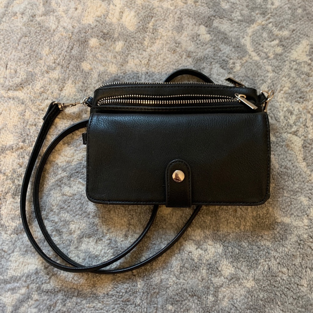 Wild Fable Black Purse with Built in Wallet